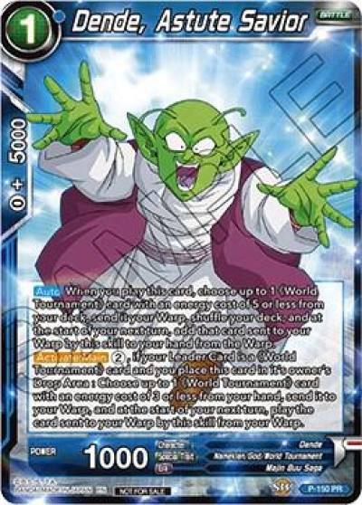Dende Astute Savior Power Booster Foil P-150 Promotion Cards Dragonball Super card