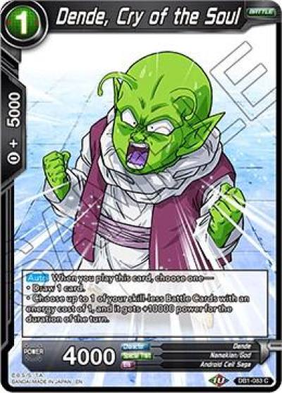 Dende Cry of the Soul DB1-083 Draft Box 04 - Dragon Brawl Dragonball Super card