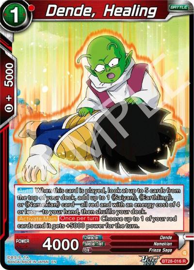 Dende Healing BT28-016 Prismatic Clash Dragonball Super card