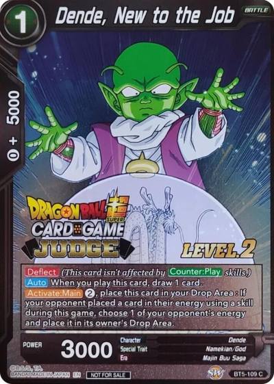 Dende New to the Job Level 2 BT5-109 Judge Promotion Cards Dragonball Super card