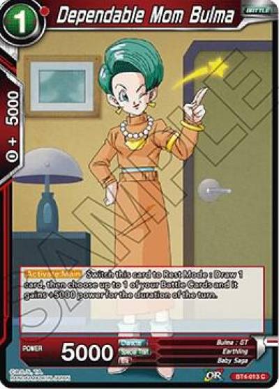 Dependable Mom Bulma BT4-013 Colossal Warfare Dragonball Super card