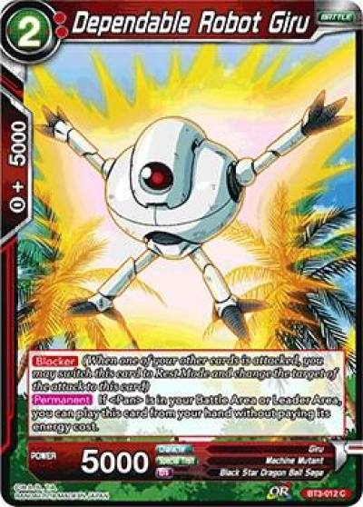 Dependable Robot Giru Foil BT3-012 Cross Worlds Dragonball Super card