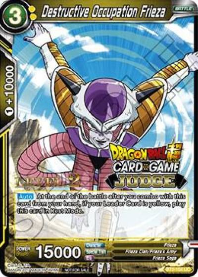 Destructive Occupation Frieza Level 2 BT2-104 Judge Promotion Cards Dragonball Super card