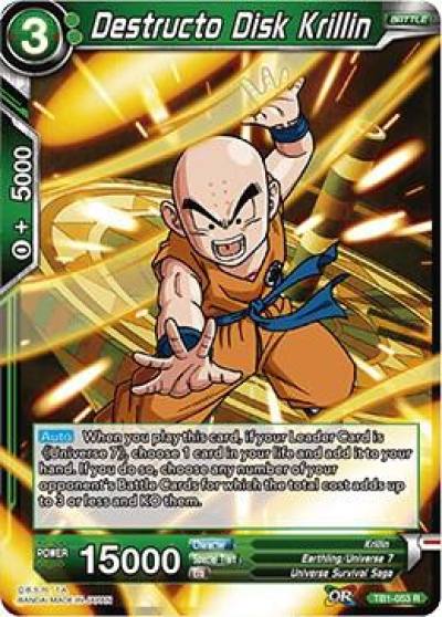 Destructo Disk Krillin TB1-053 Tournament of Power Dragonball Super card