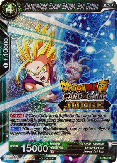 Determined Super Saiyan Son Gohan P-016 Judge Promotion Cards Dragonball Super card