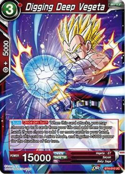 Digging Deep Vegeta BT4-010 Colossal Warfare Dragonball Super card
