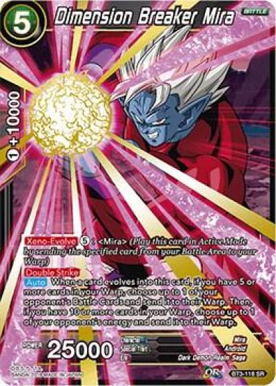 Dimension Breaker Mira BT3-116 Cross Worlds Dragonball Super card