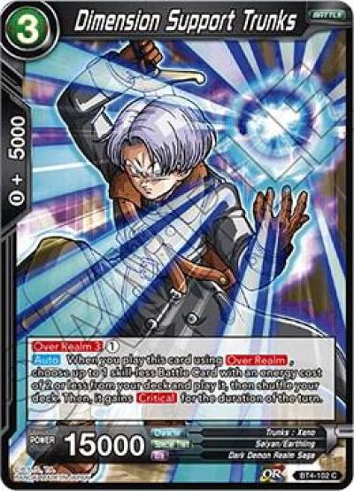 Dimension Support Trunks BT4-102 Colossal Warfare Dragonball Super card
