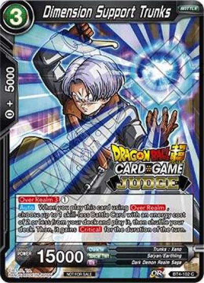 Dimension Support Trunks BT4-102 Judge Promotion Cards Dragonball Super card
