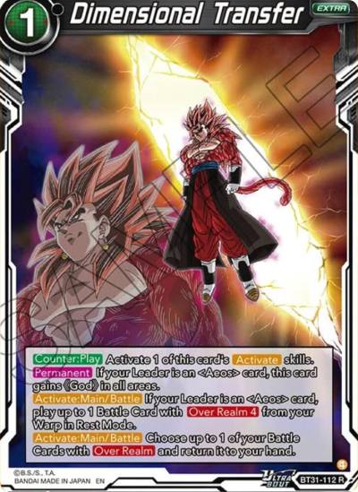 Dimensional Transfer BT31-112 Impact Beyond Dimensions Dragonball Super card