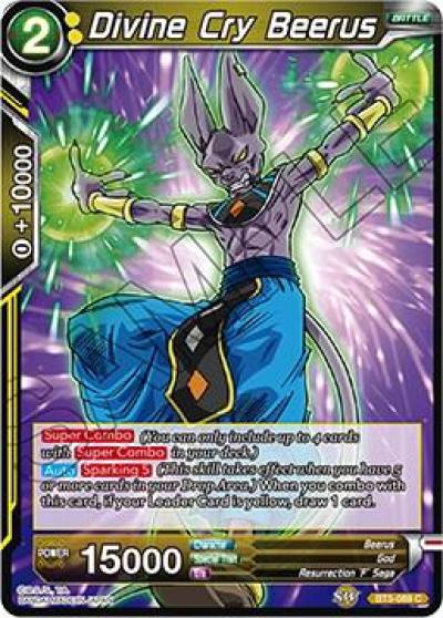 Divine Cry Beerus BT5-089 Miraculous Revival Dragonball Super card