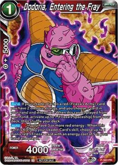 Dodoria Entering the Fray Tournament Pack Vol 7 P-363 Tournament Promotion Cards Dragonball Super card