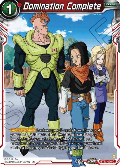 Domination Complete BT23-036 Perfect Combination Dragonball Super card