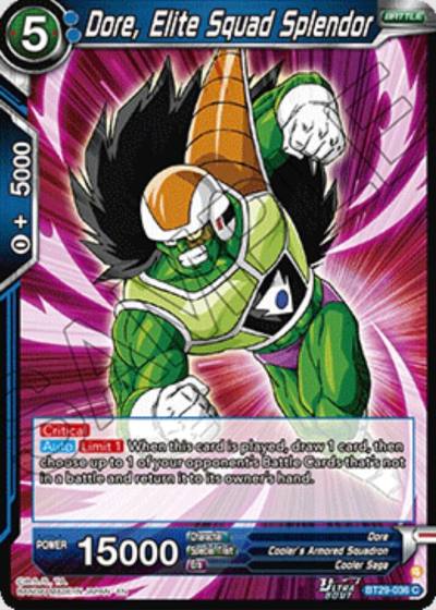 Dore Elite Squad Splendor BT29-036 Fearsome Rivals Dragonball Super card