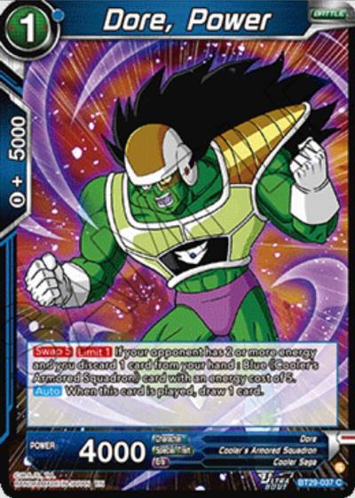 Dore Power BT29-037 Fearsome Rivals Dragonball Super card