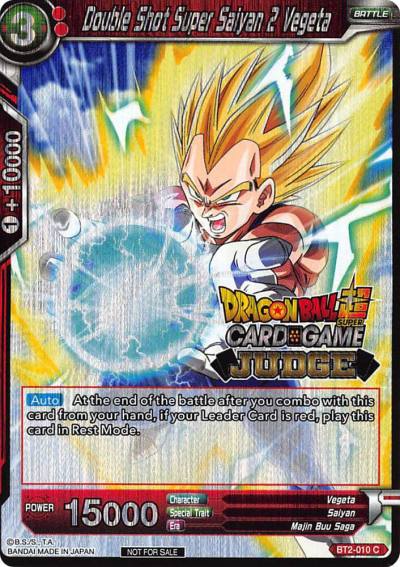 Double Shot Super Saiyan 2 Vegeta BT2-010 Judge Promotion Cards Dragonball Super card