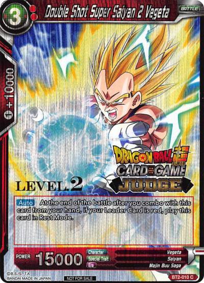 Double Shot Super Saiyan 2 Vegeta Level 2 BT2-010 Judge Promotion Cards Dragonball Super card
