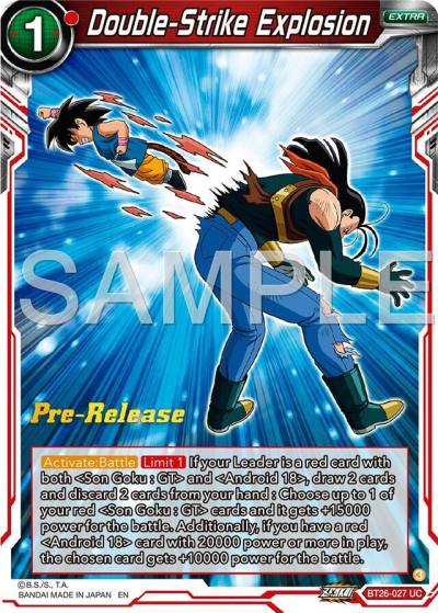 Double Strike Explosion BT26-027 Ultimate Advent Pre-Release Cards Dragonball Super card