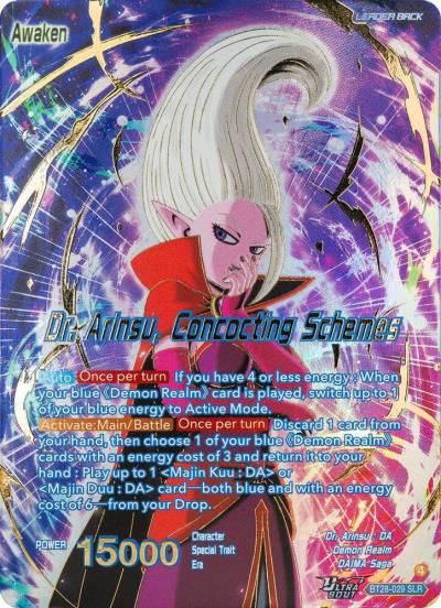 Dr Arinsu Dr Arinsu Concocting Schemes SLR BT28-029 Prismatic Clash Dragonball Super card