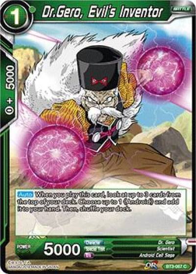 Dr Gero Evils Inventor BT3-067 Cross Worlds Dragonball Super card