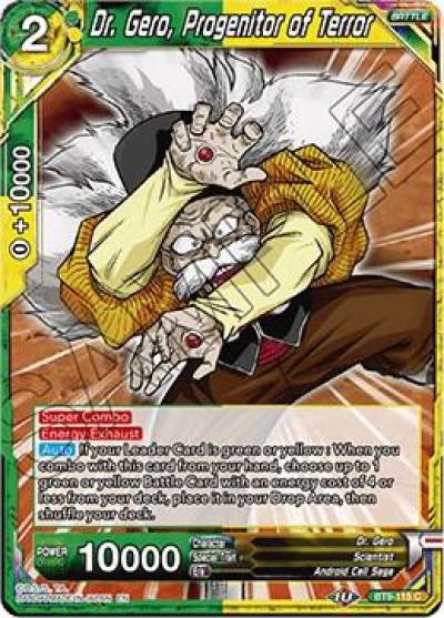 Dr Gero Progenitor of Terror Foil BT9-115 Universal Onslaught Dragonball Super card