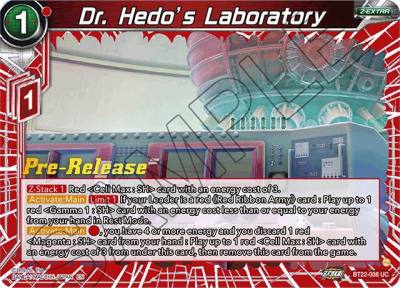 Dr Hedos Laboratory BT22-008 Critical Blow Pre-Release Cards Dragonball Super card