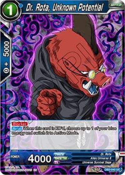 Dr Rota Unknown Potential DB2-042 Draft Box 05 - Divine Multiverse Dragonball Super card