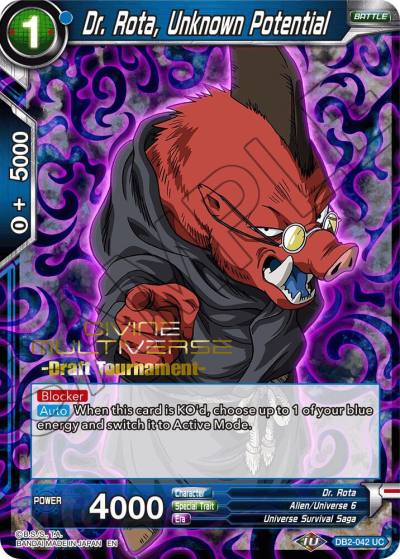 Dr Rota Unknown Potential Divine Multiverse Draft Tournament DB2-042 Tournament Promotion Cards Dragonball Super card