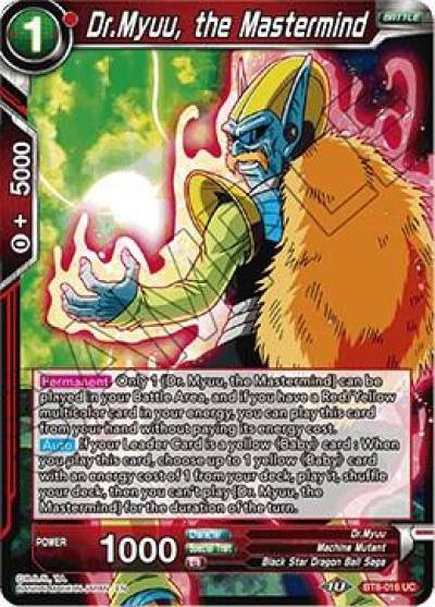 DrMyuu the Mastermind BT8-016 Malicious Machinations Dragonball Super card
