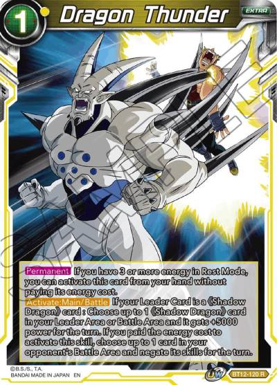 Dragon Thunder BT12-120 Vicious Rejuvenation Dragonball Super card
