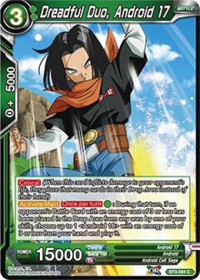 Dreadful Duo Android 17 Foil BT3-064 Cross Worlds Dragonball Super card