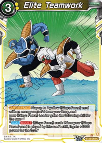Elite Teamwork BT29-083 Fearsome Rivals Dragonball Super card