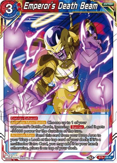 Emperors Death Beam BT9-109 Universal Onslaught Pre-Release Cards Dragonball Super card