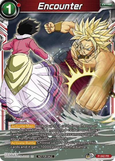 Encounter P-342 Tournament Promotion Cards Dragonball Super card