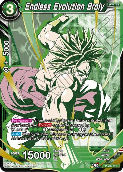 Endless Evolution Broly Alternate Art P-033 Special Anniversary Set Dragonball Super card