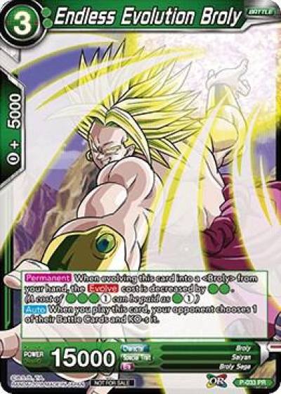 Endless Evolution Broly P-033 Promotion Cards Dragonball Super card