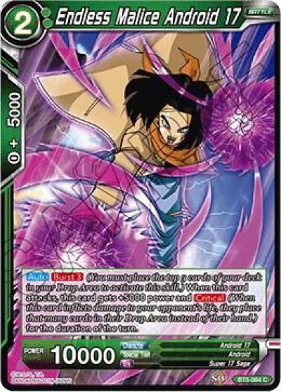 Endless Malice Android 17 BT5-064 Miraculous Revival Dragonball Super card