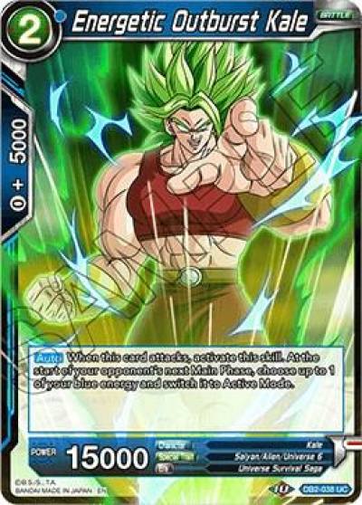 Energetic Outburst Kale Foil DB2-038 Draft Box 05 - Divine Multiverse Dragonball Super card