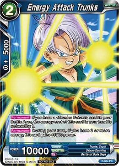 Energy Attack Trunks Non Foil Version P-004 Promotion Cards Dragonball Super card