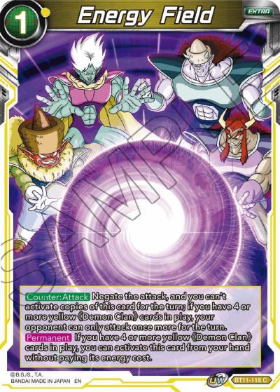 Energy Field BT11-118 Vermilion Bloodline Dragonball Super card