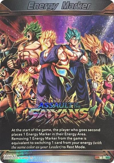 Energy Marker Assault of the Saiyans Silver M-20 Prismatic Clash Dragonball Super card