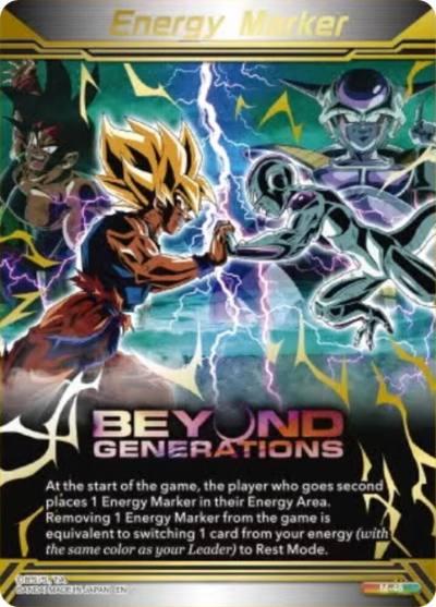 Energy Marker Beyond Generations Gold Stamped M-48 Three Glorious Fighters Dragonball Super card