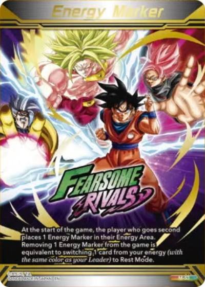 Energy Marker Fearsome Rivals Gold Stamped M-53 Three Glorious Fighters Dragonball Super card