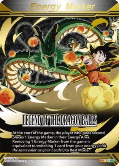 Energy Marker Legend of the Dragon Balls Gold Stamped M-49 Three Glorious Fighters Dragonball Super card