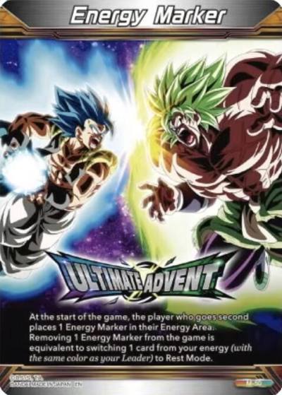 Energy Marker Ultimate Advent M-50 Three Glorious Fighters Dragonball Super card