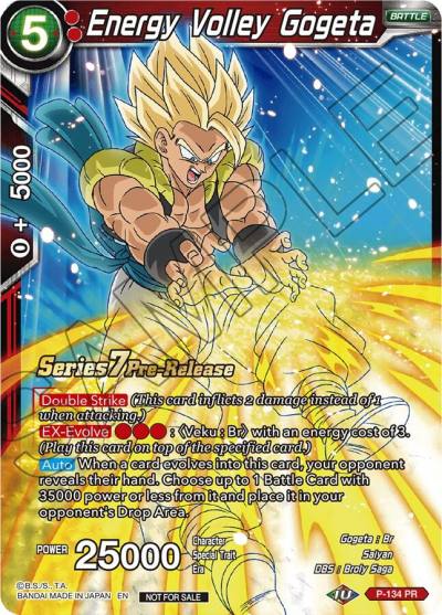 Energy Volley Gogeta Alt Art P-134 Promotion Cards Dragonball Super card