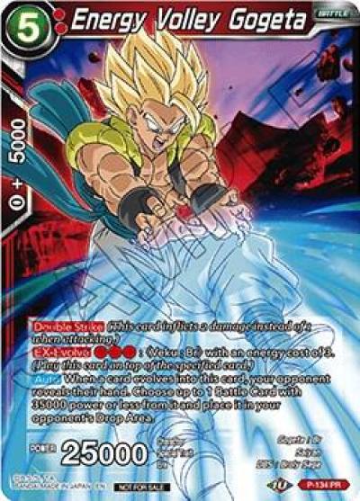 Energy Volley Gogeta Series 7 Super Dash Pack P-134 Promotion Cards Dragonball Super card