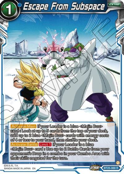 Escape From Subspace BT25-069 Legend of the Dragon Balls Dragonball Super card