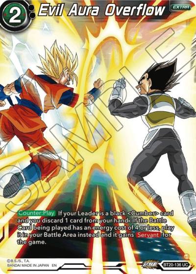 Evil Aura Overflow Foil BT20-136 Power Absorbed Dragonball Super card