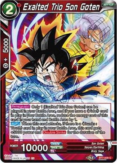 Exalted Trio Son Goten BT7-009 Assault of the Saiyans Dragonball Super card